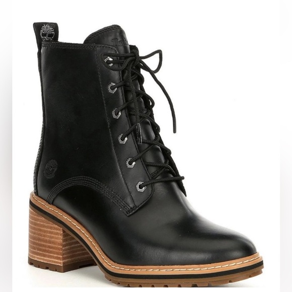 Timberland Women's Black Sienna High Waterproof Lace-Up Boots - Picture 1 of 15